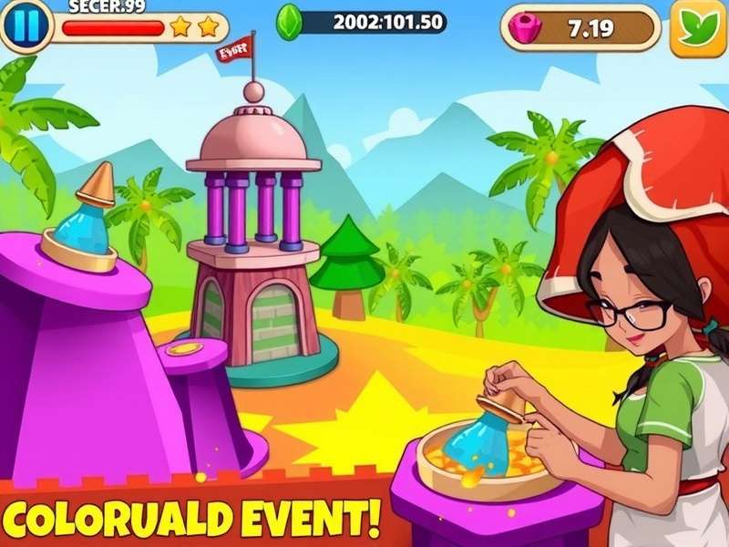 Colorful Holi Adventure Gameplay Screenshot